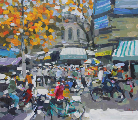 Early Winter on Street Corner by Le Huong