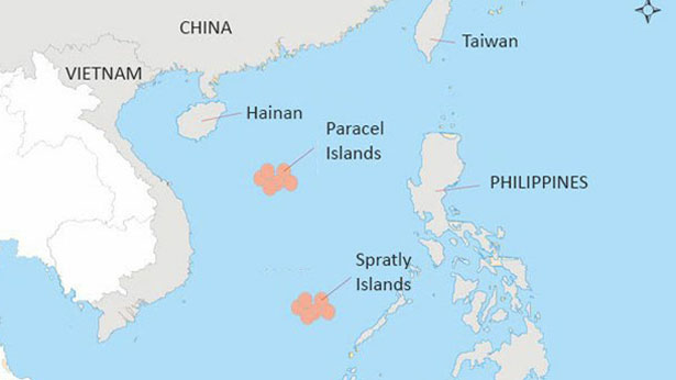 Area of conflict in East Sea