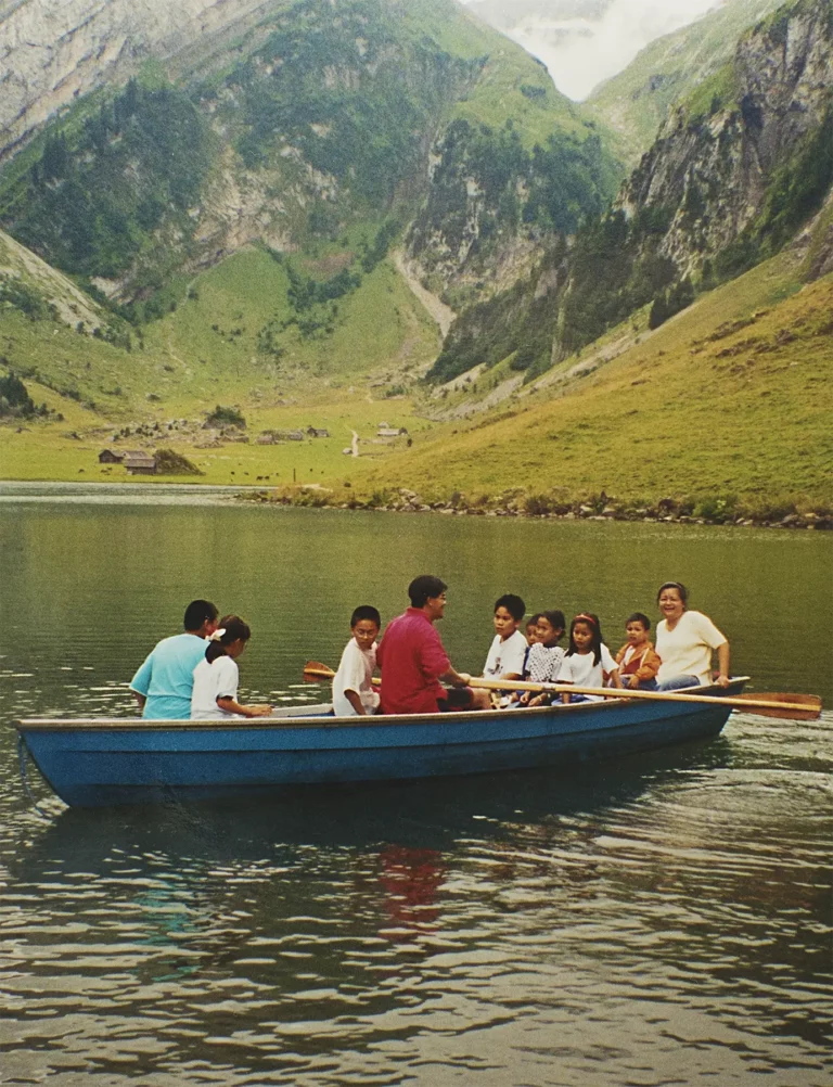 Family trip to Seealpsee in Appenzell around 2004, from the family archive, 2017 from the series «Hiếu thảo – With love and respect». Photo by Thi My Lien Nguyen.